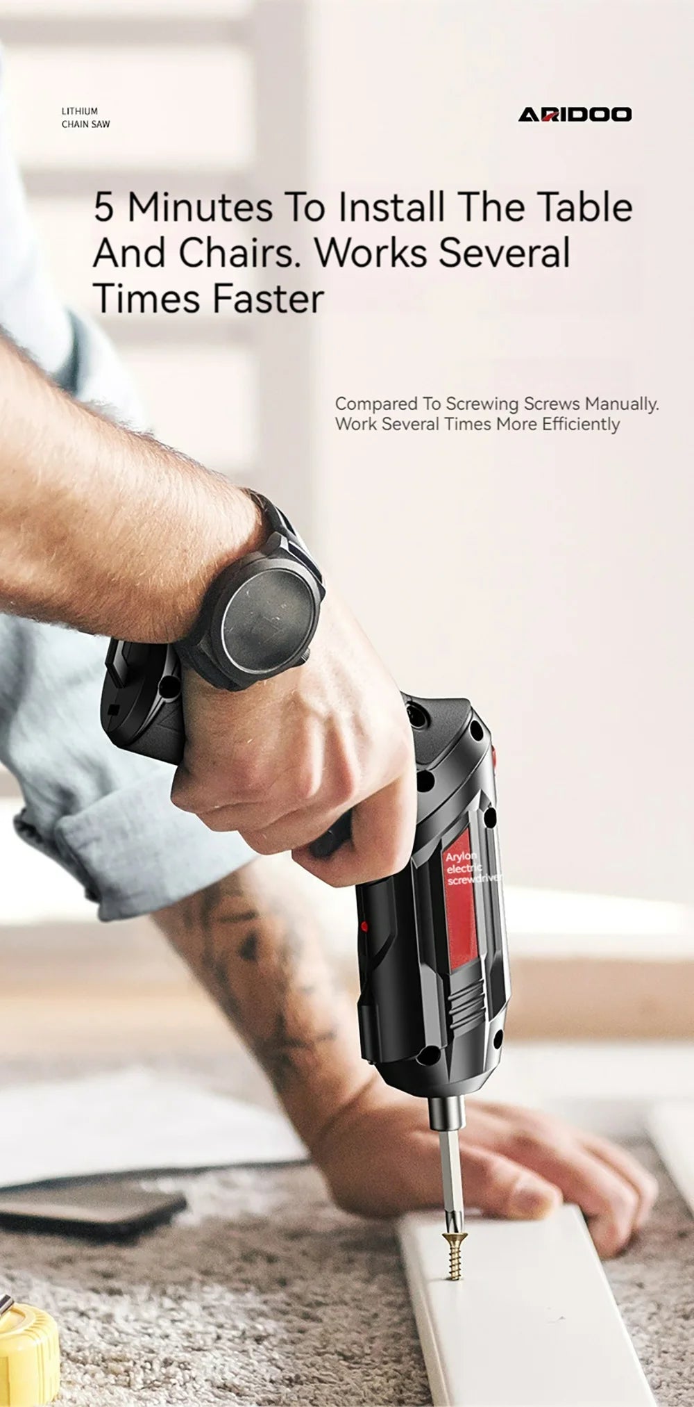 Portable Electric Screwdriver – Compact, Rechargeable Tool for Easy DIY Projects - The Prime Shop