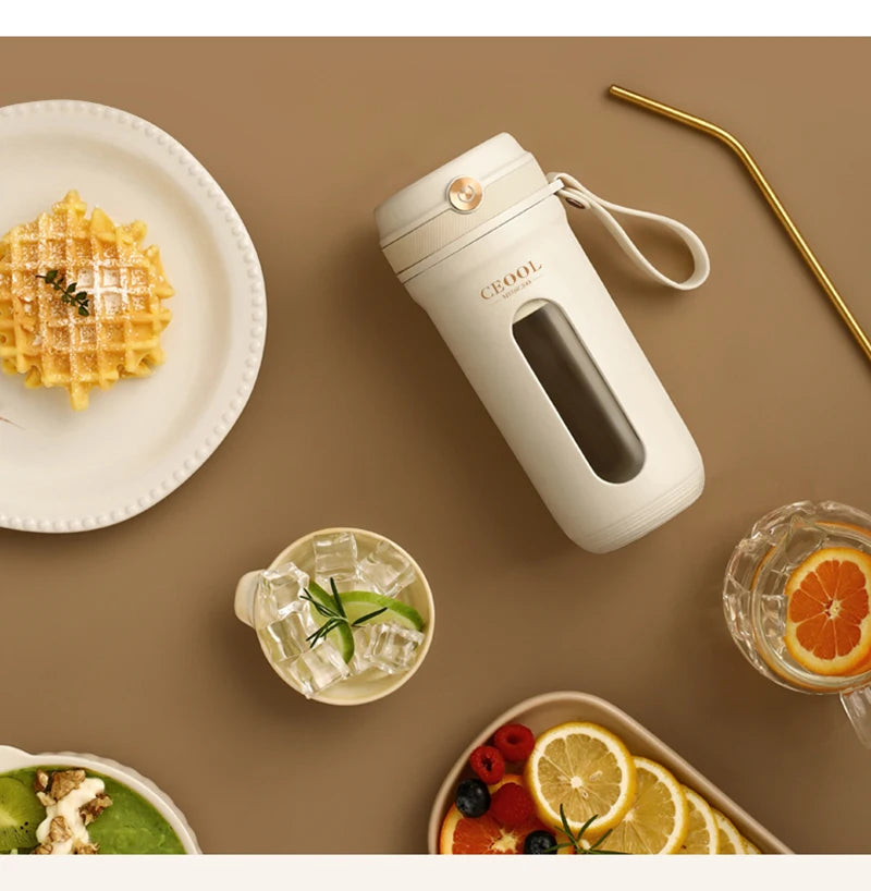 Electric Portable Blender 350ml – USB Rechargeable Juicer for Smoothies and Juices - The Prime Shop