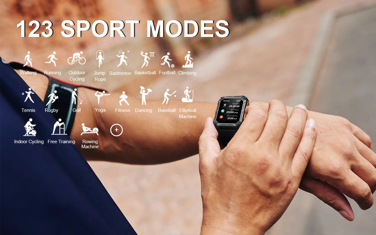 Pro Smart Watch C20 – Voice Assistant, Wireless Call, IP68 Waterproof for Android & iOS