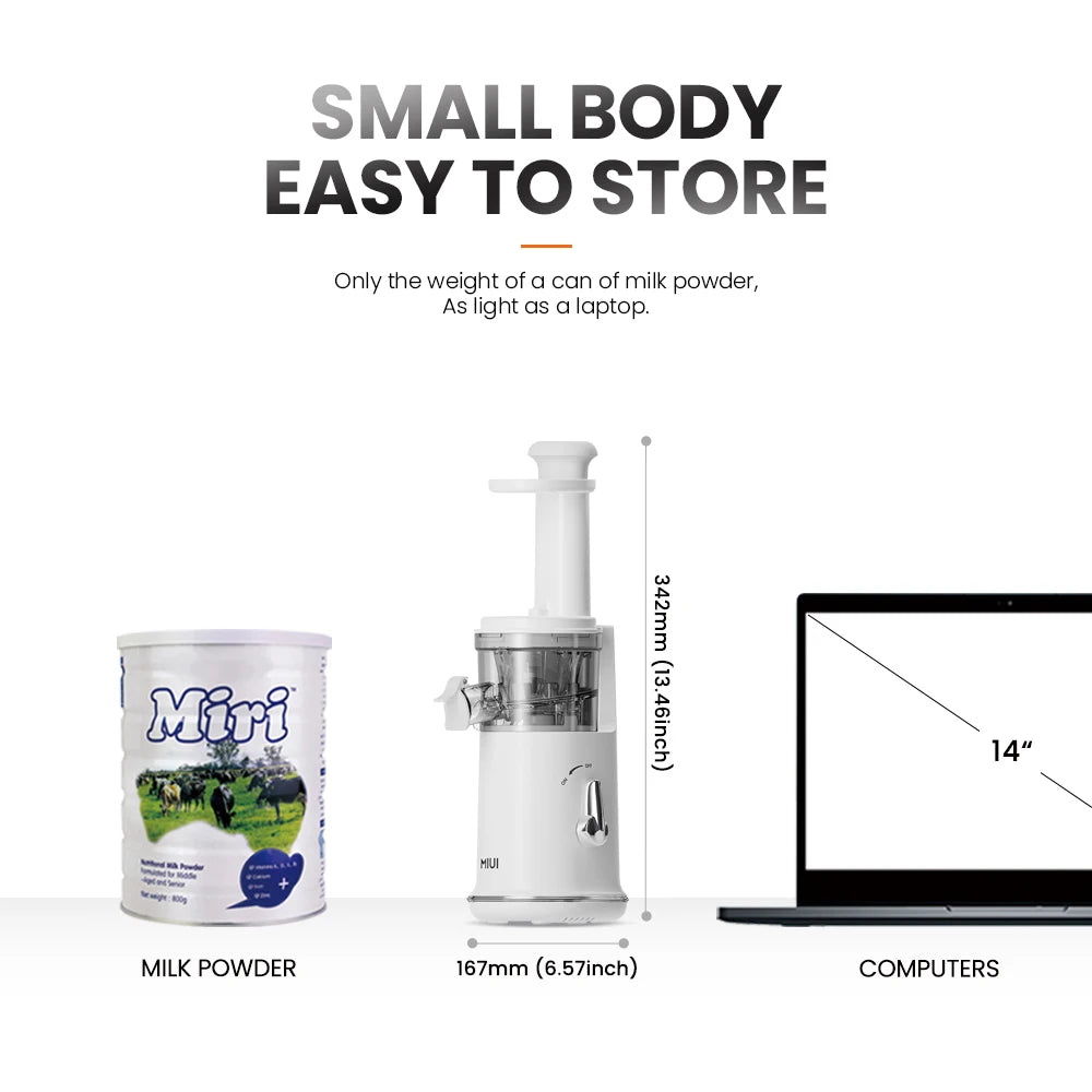 Mini Slow Juicer – Portable Electric Extractor, Easy-Clean Blender, Ice Cream Maker - The Prime Shop