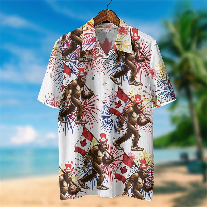 Happy Canada Day 3D Shirt – Maple Leaf Patriotic Tee for Men & Women