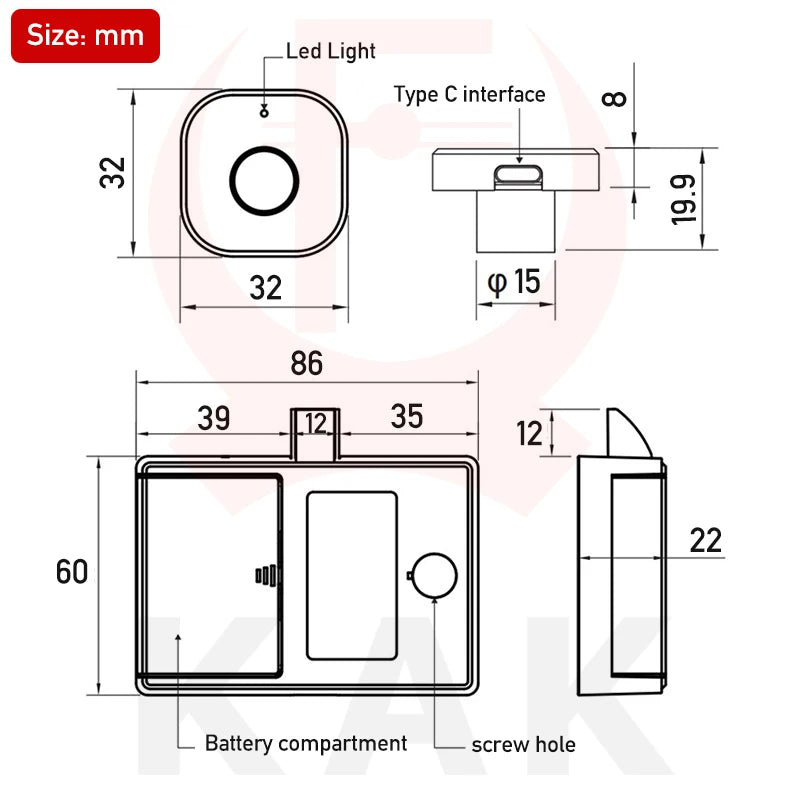 Biometric Fingerprint Keyless Cabinet Lock with Anti-Theft Smart Drawer Security and Long Standby