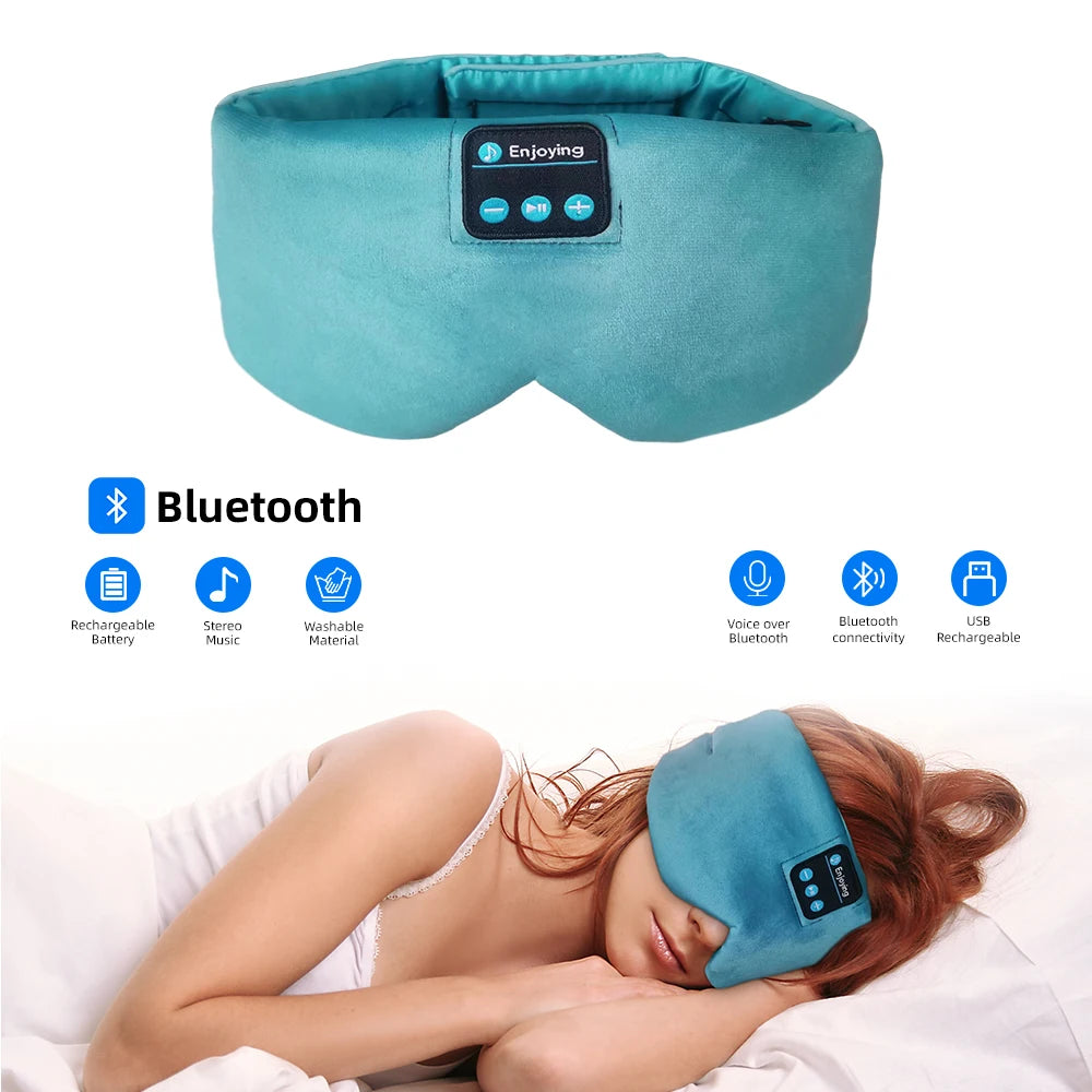 Eye Mask with Bluetooth Headphones – Adjustable Music Sleep Mask for Comfort and Insomnia - The Prime Shop