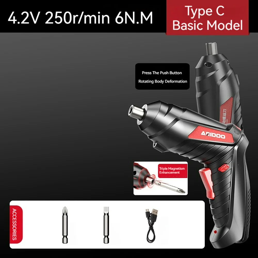 Portable Electric Screwdriver – Compact, Rechargeable Tool for Easy DIY Projects - The Prime Shop