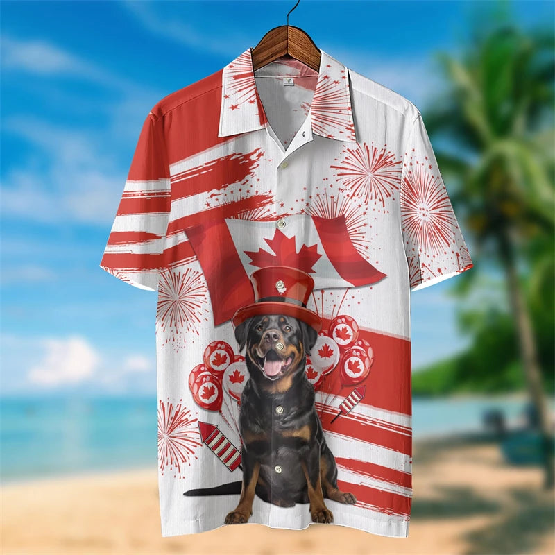 Happy Canada Day 3D Shirt – Maple Leaf Patriotic Tee for Men & Women