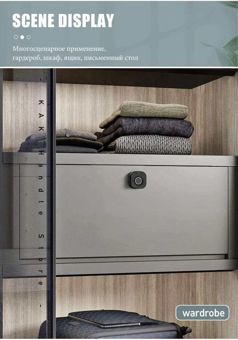 Biometric Fingerprint Keyless Cabinet Lock with Anti-Theft Smart Drawer Security and Long Standby