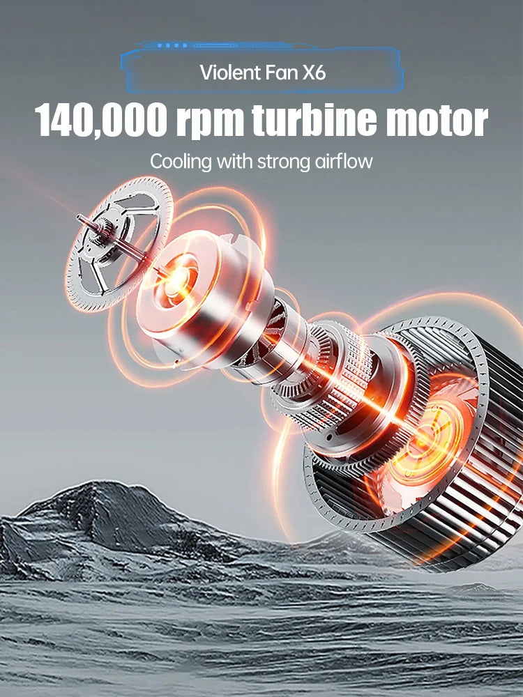 X6 140000RPM Powerful Air Blower – Type-C Rechargeable Turbo Jet Vacuum Dust Cleaner