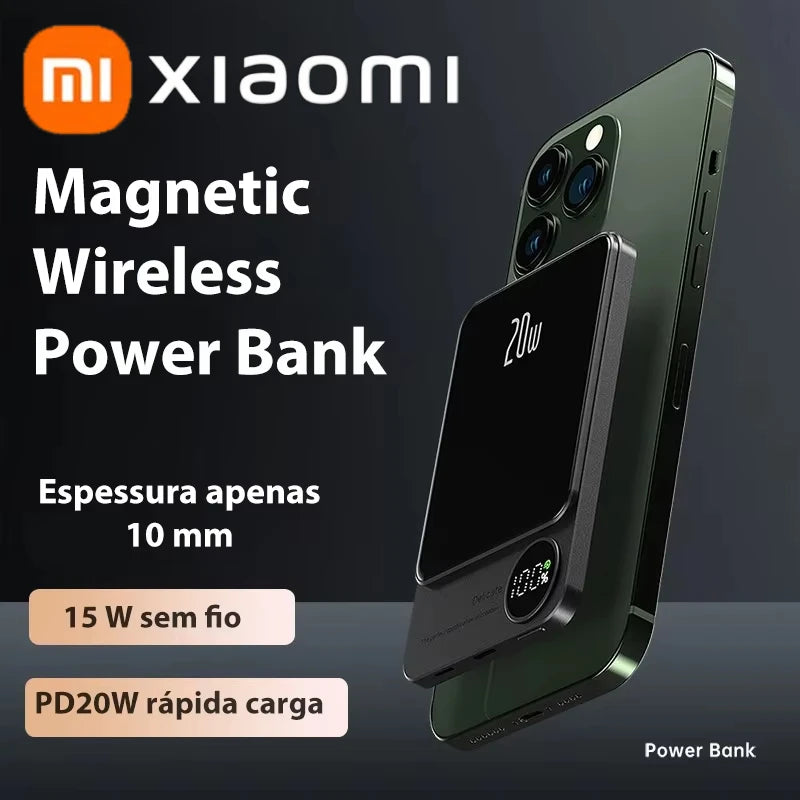 MagSafe Power Bank – Ultra-Thin Wireless Fast Charger for iPhone & Samsung XIAOMI 30,000mAh