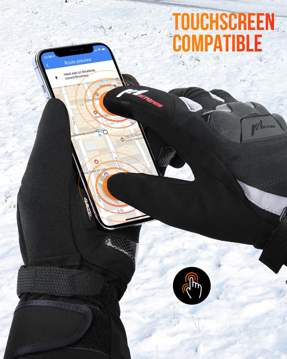 Heated Motorcycle Gloves – Waterproof, Touch Screen, Electric Thermal Gloves for Winter Sports - The Prime Shop
