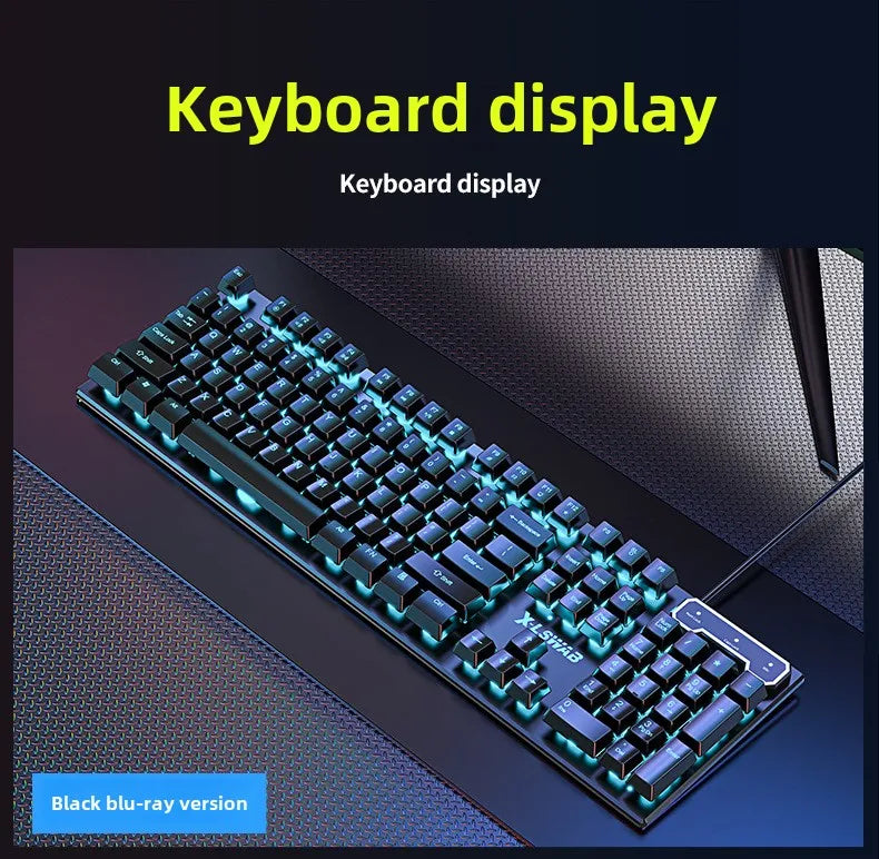 Wired USB RGB Gaming Keyboard & Mouse Combo – Ergonomic, Waterproof Set for Desktop Gamers