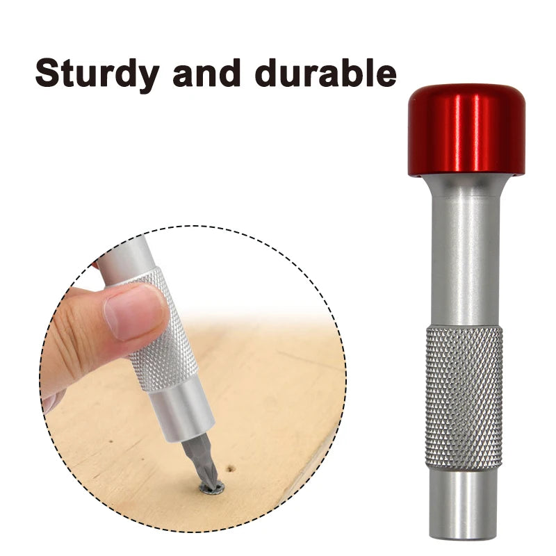 Aluminum Red Hat Reinforced Screwdriver Handle for Manual Drilling, Automotive, and Home Repairs