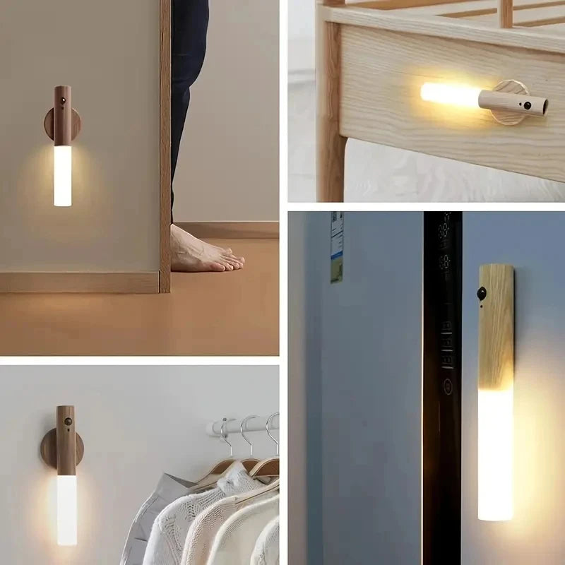 Intelligent LED Motion Sensor Night Light – Rechargeable, Wall-Mount for Hallways, Cabinets, Bathrooms - The Prime Shop