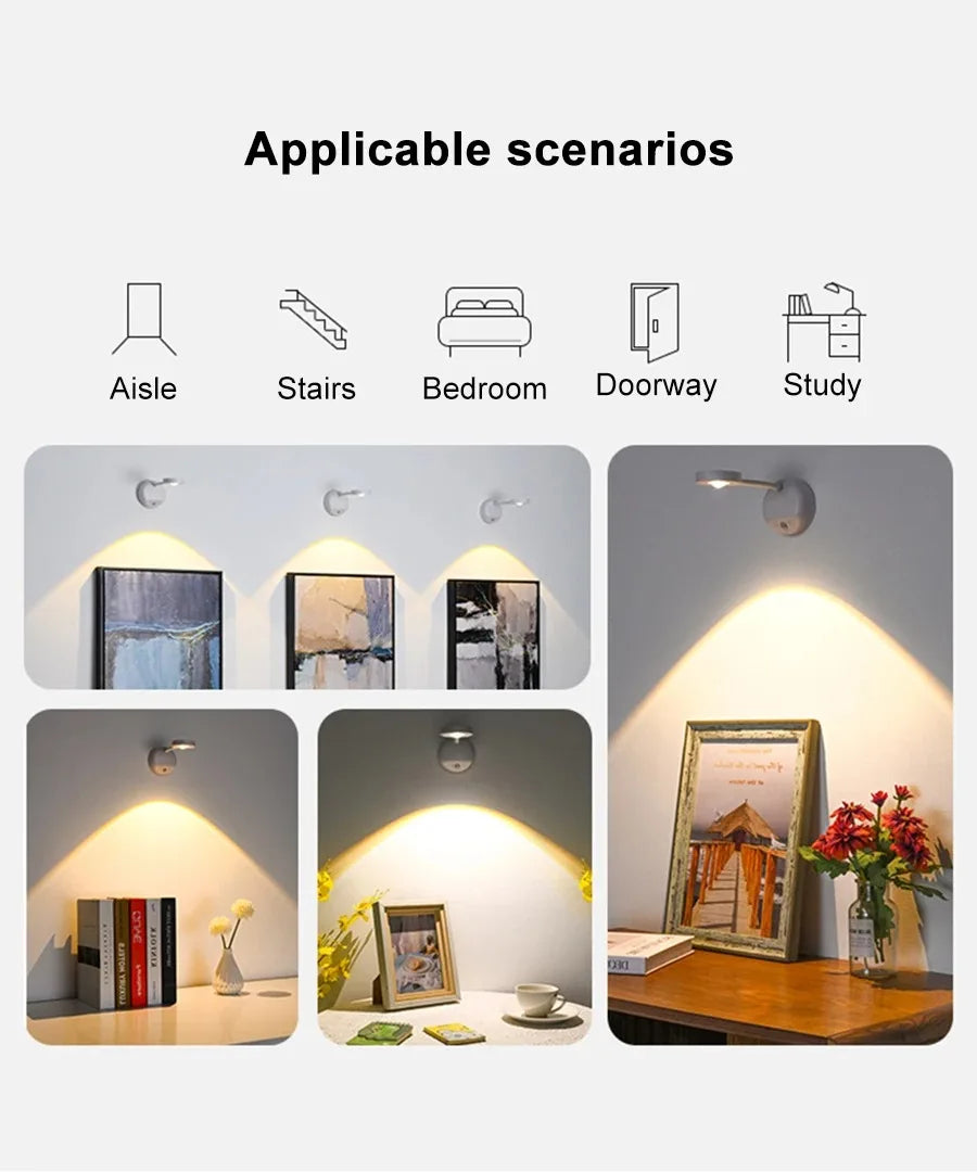 Motion Sensor Night Light - Wireless USB LED for Kitchen, Bedroom, Living Room - The Prime Shop