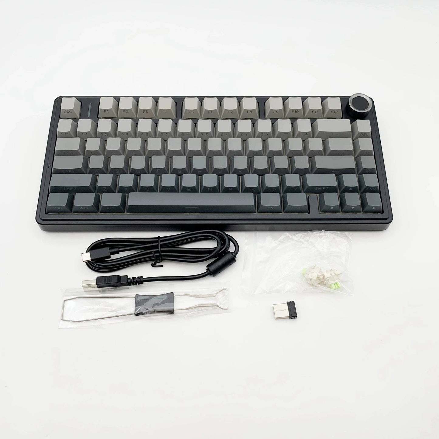 RGB Mechanical Gaming Keyboard – Gasket Mounted, Side-Engraved PBT Gradient Keycaps, 80 Keys