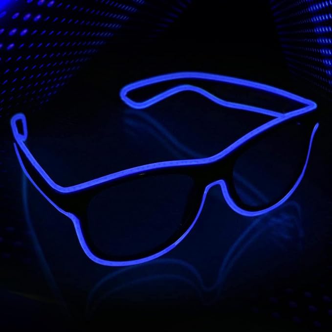 USB Rechargeable LED Glasses – Wireless Luminous Party Props for Halloween, Christmas & Night Events