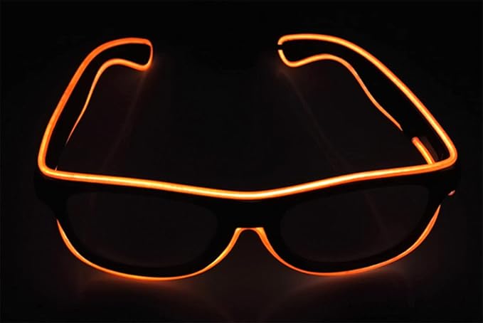 USB Rechargeable LED Glasses – Wireless Luminous Party Props for Halloween, Christmas & Night Events