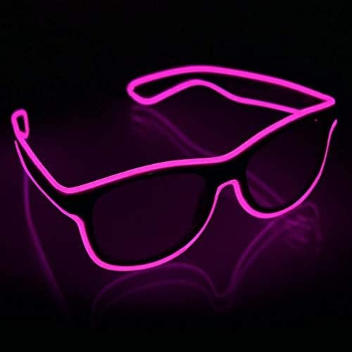 USB Rechargeable LED Glasses – Wireless Luminous Party Props for Halloween, Christmas & Night Events