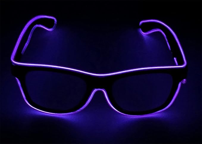 USB Rechargeable LED Glasses – Wireless Luminous Party Props for Halloween, Christmas & Night Events