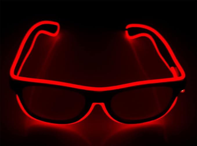 USB Rechargeable LED Glasses – Wireless Luminous Party Props for Halloween, Christmas & Night Events