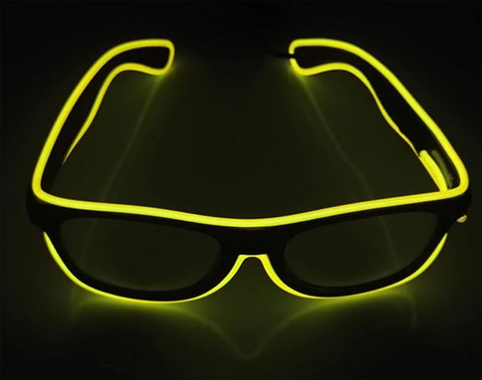 USB Rechargeable LED Glasses – Wireless Luminous Party Props for Halloween, Christmas & Night Events