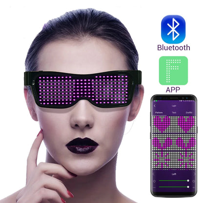 Magic Bluetooth LED Party Glasses – APP-Controlled Luminous Glow Glasses for DJs & Events