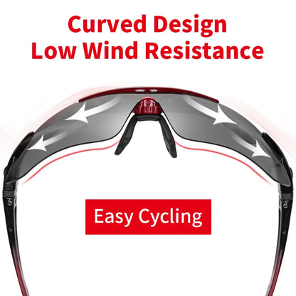 Polarized Cycling Glasses – Photochromic Sports Sunglasses with Multi-Lens for MTB & Outdoor Rides