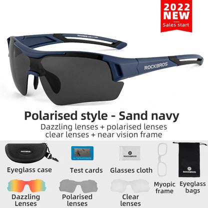 Polarized Cycling Glasses – Photochromic Sports Sunglasses with Multi-Lens for MTB & Outdoor Rides