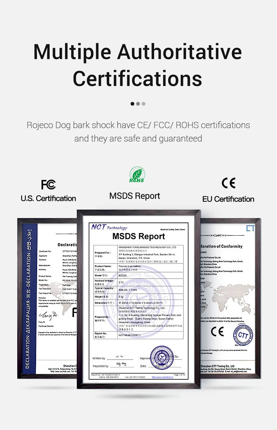 ROJECO 1000m Electric Dog Training Collar Remote Control Training Collar For Pet Rechargeable Dog Bark Control Stop Shock Collar - The Prime Shop