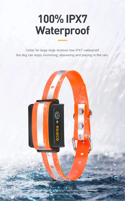 ROJECO 1000m Electric Dog Training Collar Remote Control Training Collar For Pet Rechargeable Dog Bark Control Stop Shock Collar - The Prime Shop
