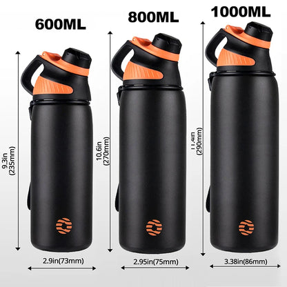 Insulated Stainless Steel Thermos – Magnetic Lid, Keeps Drinks Cold for Outdoor Sports