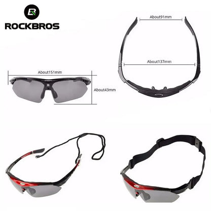 Polarized Cycling Glasses – Photochromic Sports Sunglasses with Multi-Lens for MTB & Outdoor Rides