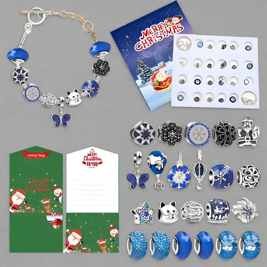 Zodiac Charm Bracelet Advent Calendar – 24 Days Crystal Jewelry Making Kit - The Prime Shop