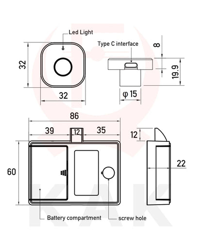 Biometric Fingerprint Keyless Cabinet Lock with Anti-Theft Smart Drawer Security and Long Standby