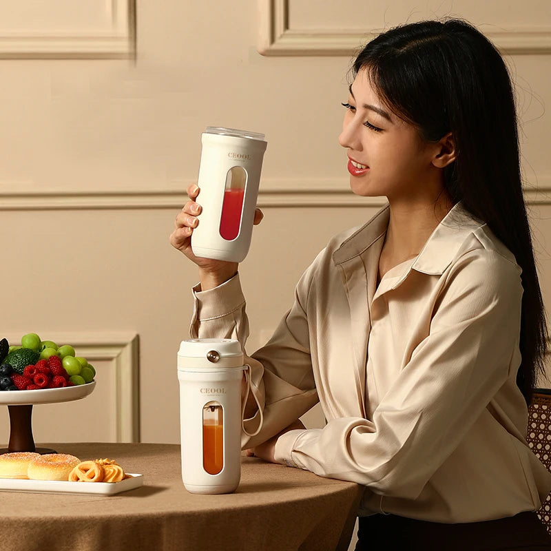 Electric Portable Blender 350ml – USB Rechargeable Juicer for Smoothies and Juices - The Prime Shop