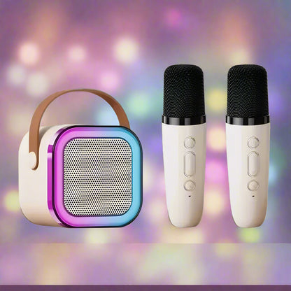 Portable Karaoke Machine Bluetooth 5.3 PA Speaker with 1-2 Wireless Microphones