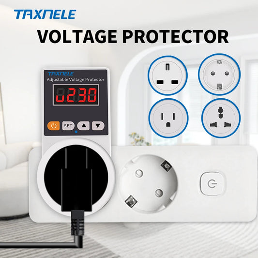 220V 16A Automatic Voltage Protector – Adjustable Power Surge Protector for Refrigerator