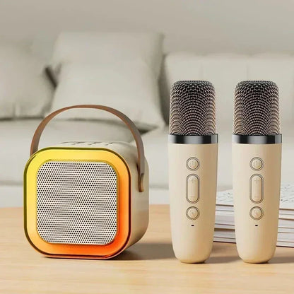 Portable Karaoke Machine Bluetooth 5.3 PA Speaker with 1-2 Wireless Microphones