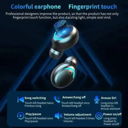 Bluetooth Wireless Earphones – HiFi Stereo Sports Earbuds with Mic & Hands-Free Calling