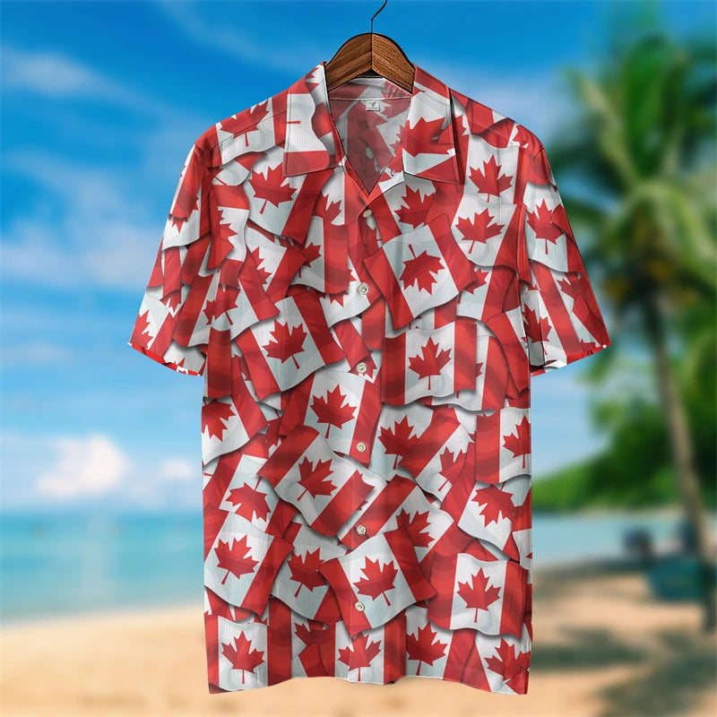 Happy Canada Day 3D Shirt – Maple Leaf Patriotic Tee for Men & Women