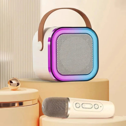 Portable Karaoke Machine Bluetooth 5.3 PA Speaker with 1-2 Wireless Microphones