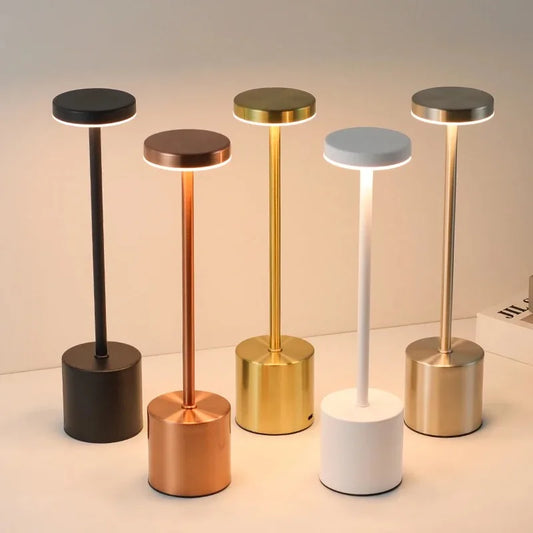 Touch Sensor LED Table Lamp – Rechargeable, Adjustable, 3 Colors, Ambient Room Decor - The Prime Shop