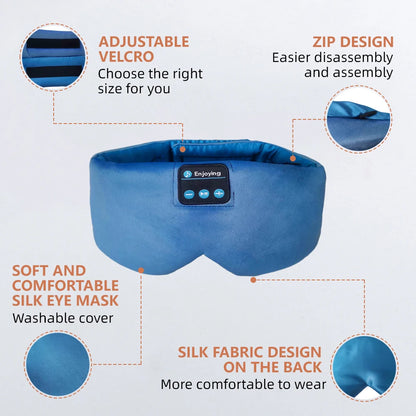 Eye Mask with Bluetooth Headphones – Adjustable Music Sleep Mask for Comfort and Insomnia - The Prime Shop