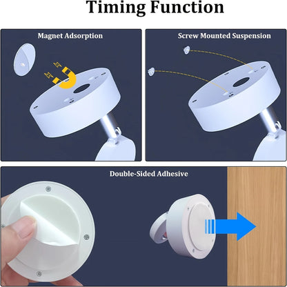 Cordless RGB Cat's Eye LED Wall Lamp – Dimmable Remote Control Night Light for Staircase - The Prime Shop