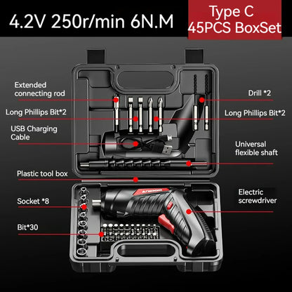 Portable Electric Screwdriver – Compact, Rechargeable Tool for Easy DIY Projects - The Prime Shop