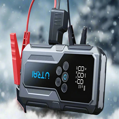 Battery Booster Jump Starter – Supports Up to 8L Diesel, Power Bank & Tire Inflator - The Prime Shop