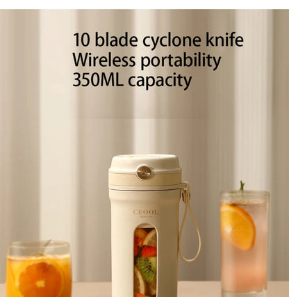 Electric Portable Blender 350ml – USB Rechargeable Juicer for Smoothies and Juices - The Prime Shop
