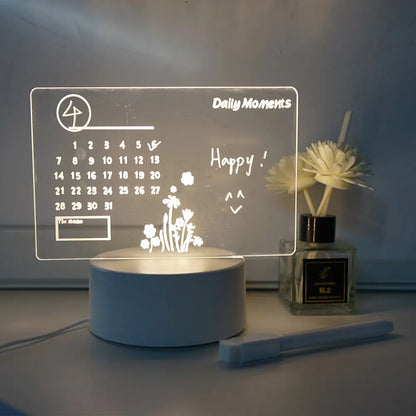 Creative LED Note Board Night Light – USB Rewritable Message Board for Kids’ Room Decor - The Prime Shop