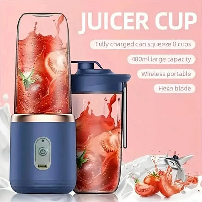 Portable Blender Bottle Electric 6 Blades Multifunction Juice Blender Fresh Juice Smoothie Blender Ice CrushCup Food Processor - The Prime Shop