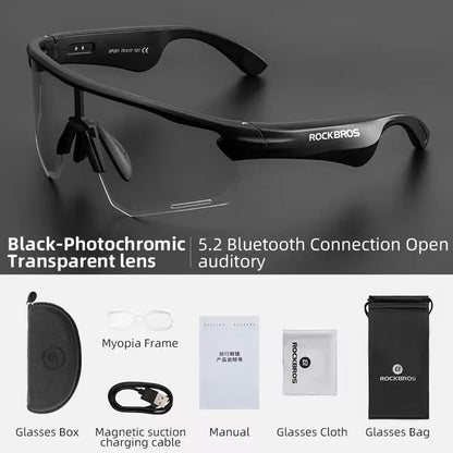Cycling Glasses – Bluetooth Polarized, UV400 Protection, MP3 & Call Support, 120mAh Battery