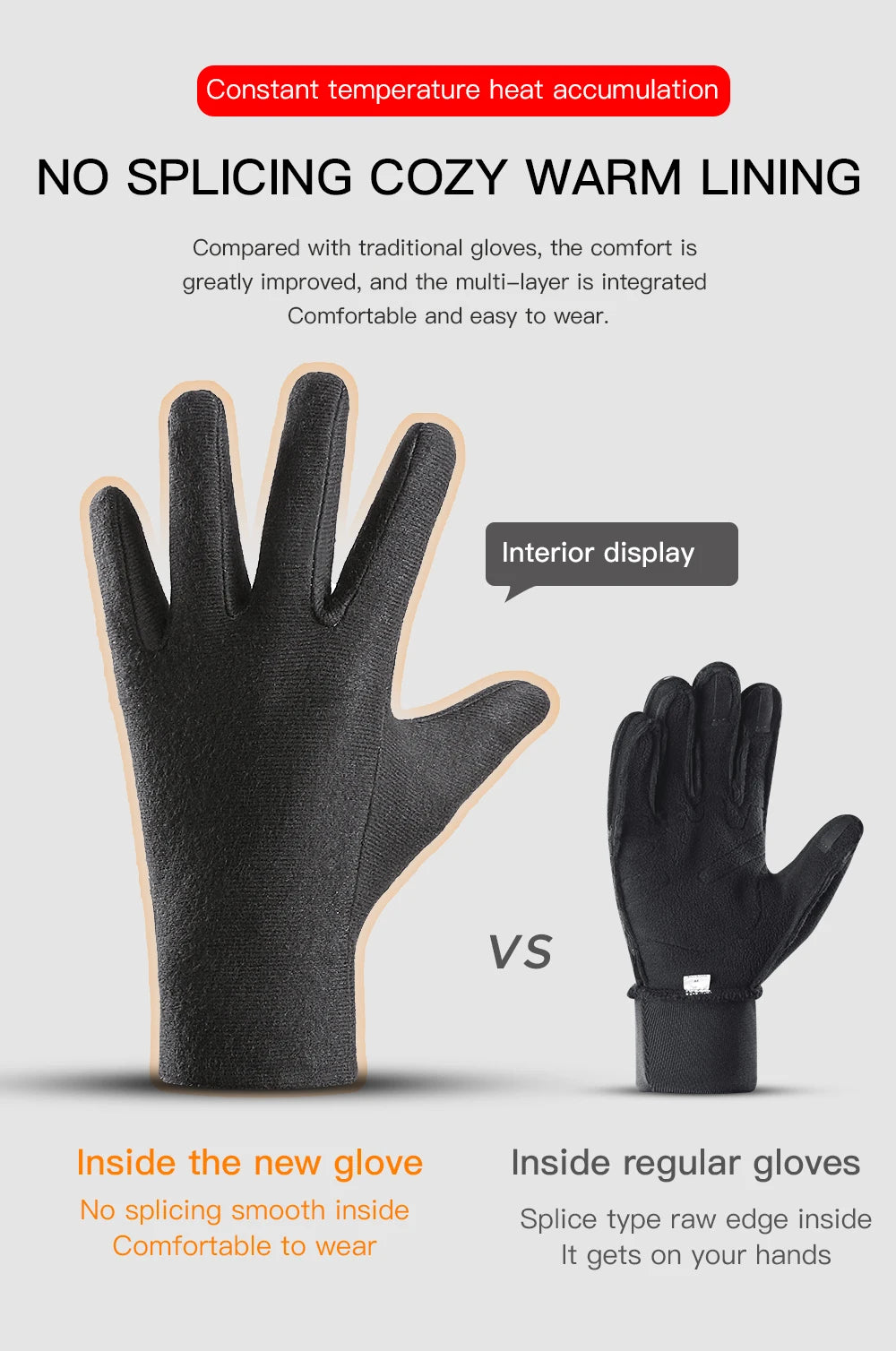 Black Winter Waterproof Cycling Gloves – Touch Screen, Fleece for Sports and Skiing - The Prime Shop